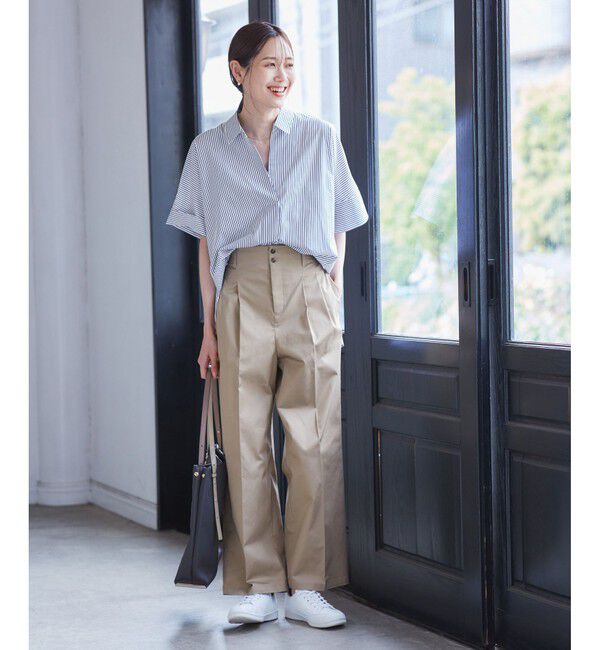 Rope&rsquo;Picnic「【UVカット・接触冷感・イージーケア】スキッパーシャツブラウス」|シャツ・ブラウス|