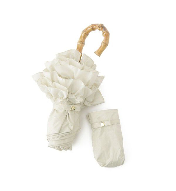 ROPE PICNIC PASSAGE「【晴雨兼用・遮光】3段折り畳みフリル日傘」|傘|