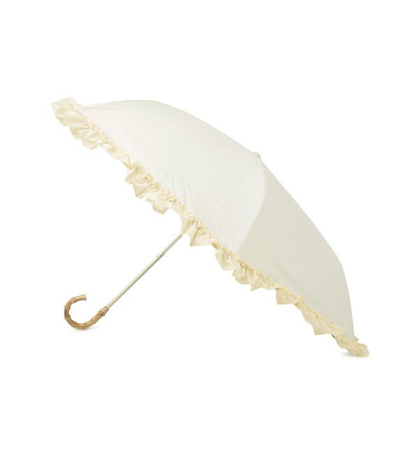 ROPE PICNIC PASSAGE「【晴雨兼用・遮光】3段折り畳みフリル日傘」|傘|オフホワイト(15)