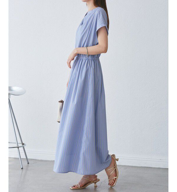 Rope&rsquo;Picnic「【UVカット・接触冷感・イージーケア】スキッパーシャツワンピース」|ワンピース|