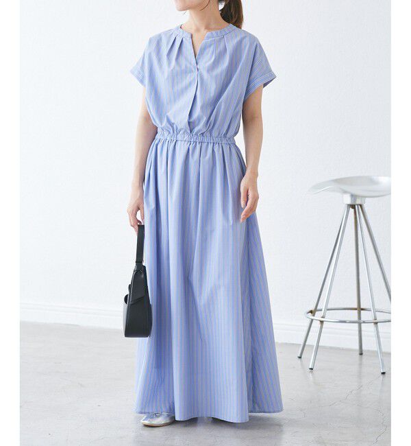 Rope&rsquo;Picnic「【UVカット・接触冷感・イージーケア】スキッパーシャツワンピース」|ワンピース|