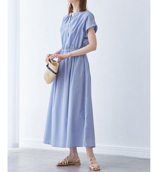 Rope&rsquo;Picnic「【UVカット・接触冷感・イージーケア】スキッパーシャツワンピース」|ワンピース|