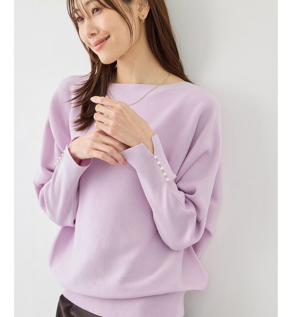 Rope&rsquo;Picnic「マシュマロ袖パールドルマンニット/イージーケア・リンクコーデ」|ニット・セーター|