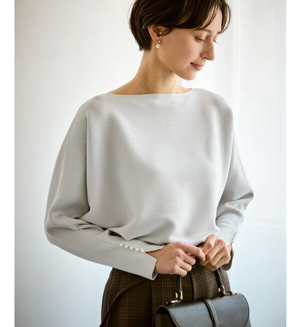 Rope&rsquo;Picnic「マシュマロ袖パールドルマンニット/イージーケア・リンクコーデ」|ニット・セーター|