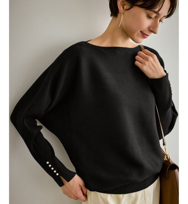 Rope&rsquo;Picnic「マシュマロ袖パールドルマンニット/イージーケア・リンクコーデ」|ニット・セーター|