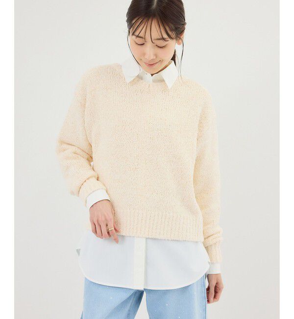 Rope&rsquo;Picnic「フリンジヤーンラメニット」|ニット・セーター|