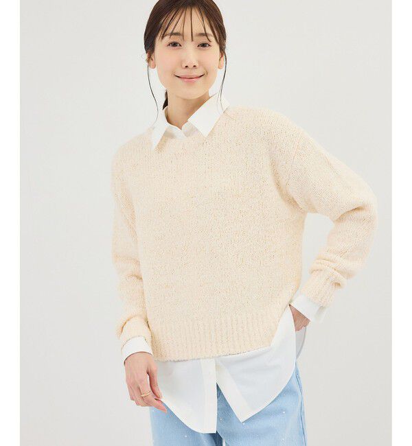 Rope&rsquo;Picnic「フリンジヤーンラメニット」|ニット・セーター|