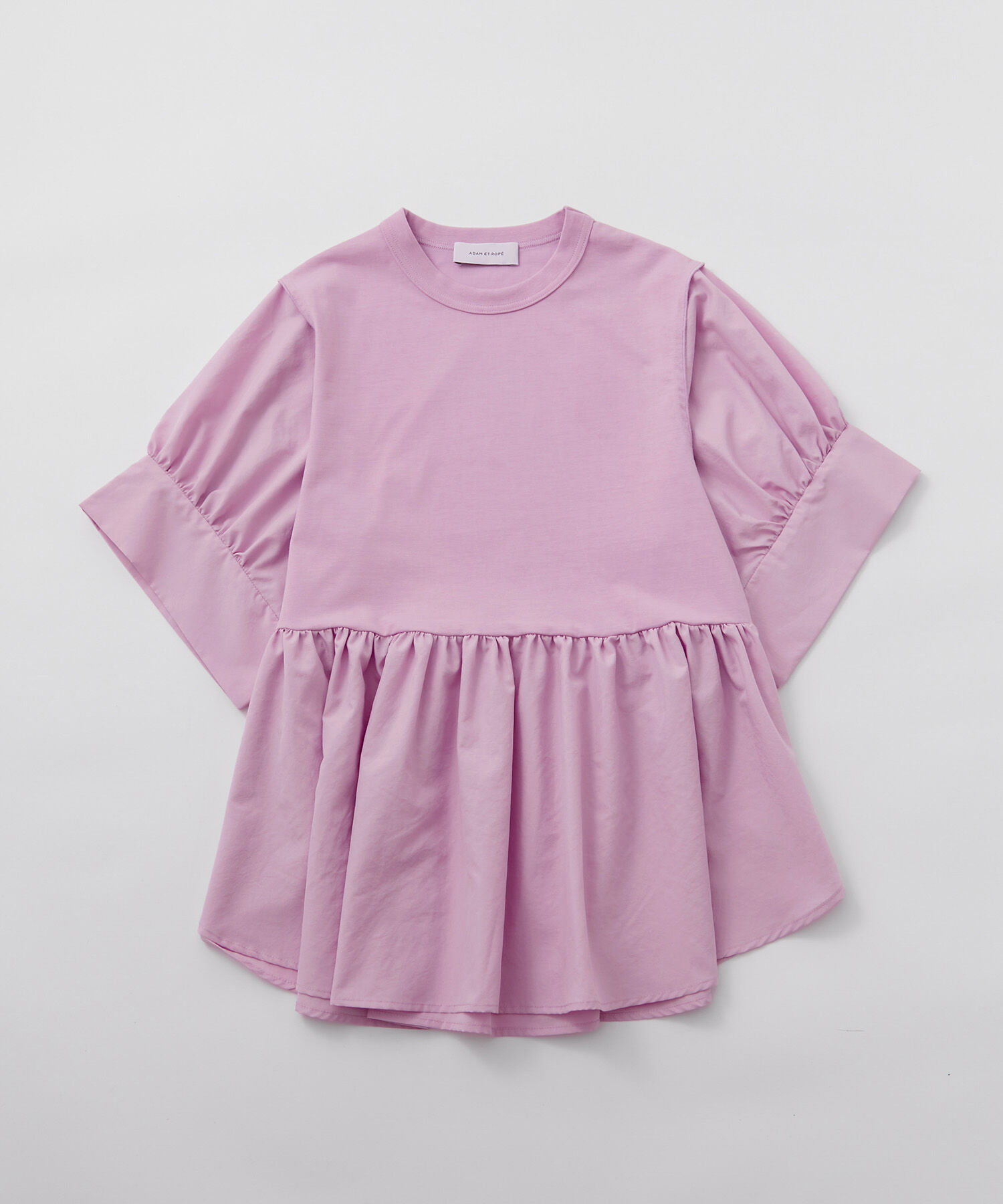 ADAM ET ROPE'「【再入荷・サステナブル・洗える・UVカット】バウンスカフスプルオーバー」|Tシャツ・カットソー|