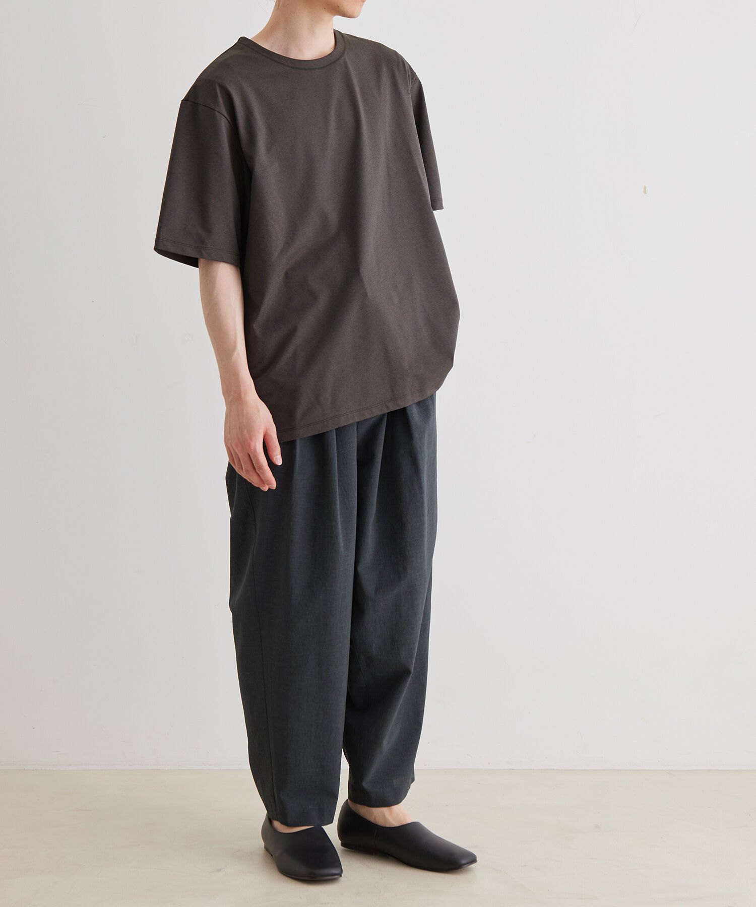 ADAM ET ROPE'「【RIRANCHA/リランチェ】ボックスシルエット ジャージー Tシャツ / イージーケア / ユニセックス / 吸水速」|Tシャツ・カットソー|