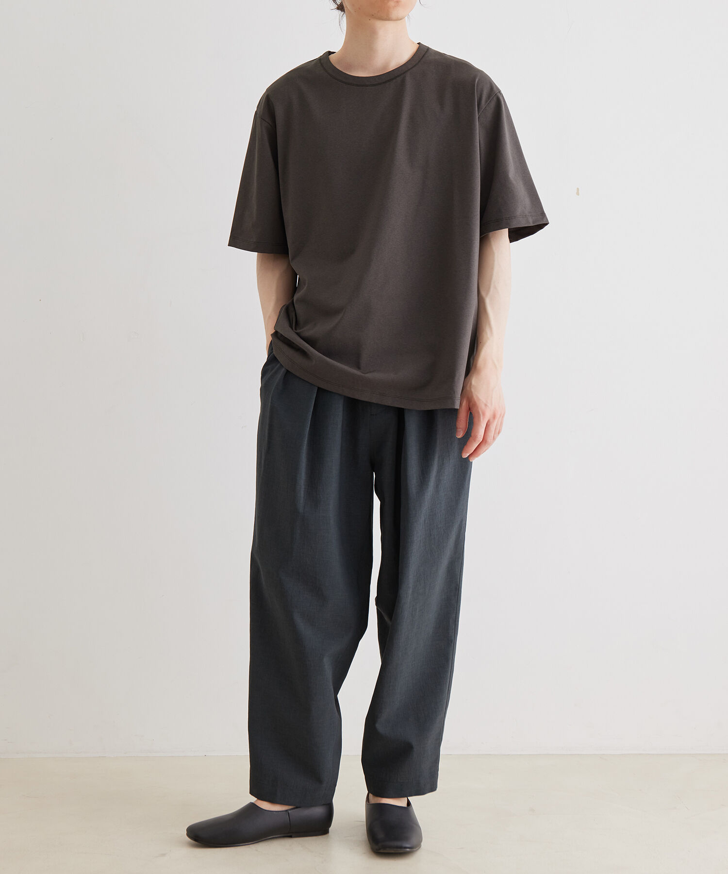 ADAM ET ROPE'「【RIRANCHA/リランチェ】ボックスシルエット ジャージー Tシャツ / イージーケア / ユニセックス / 吸水速」|Tシャツ・カットソー|