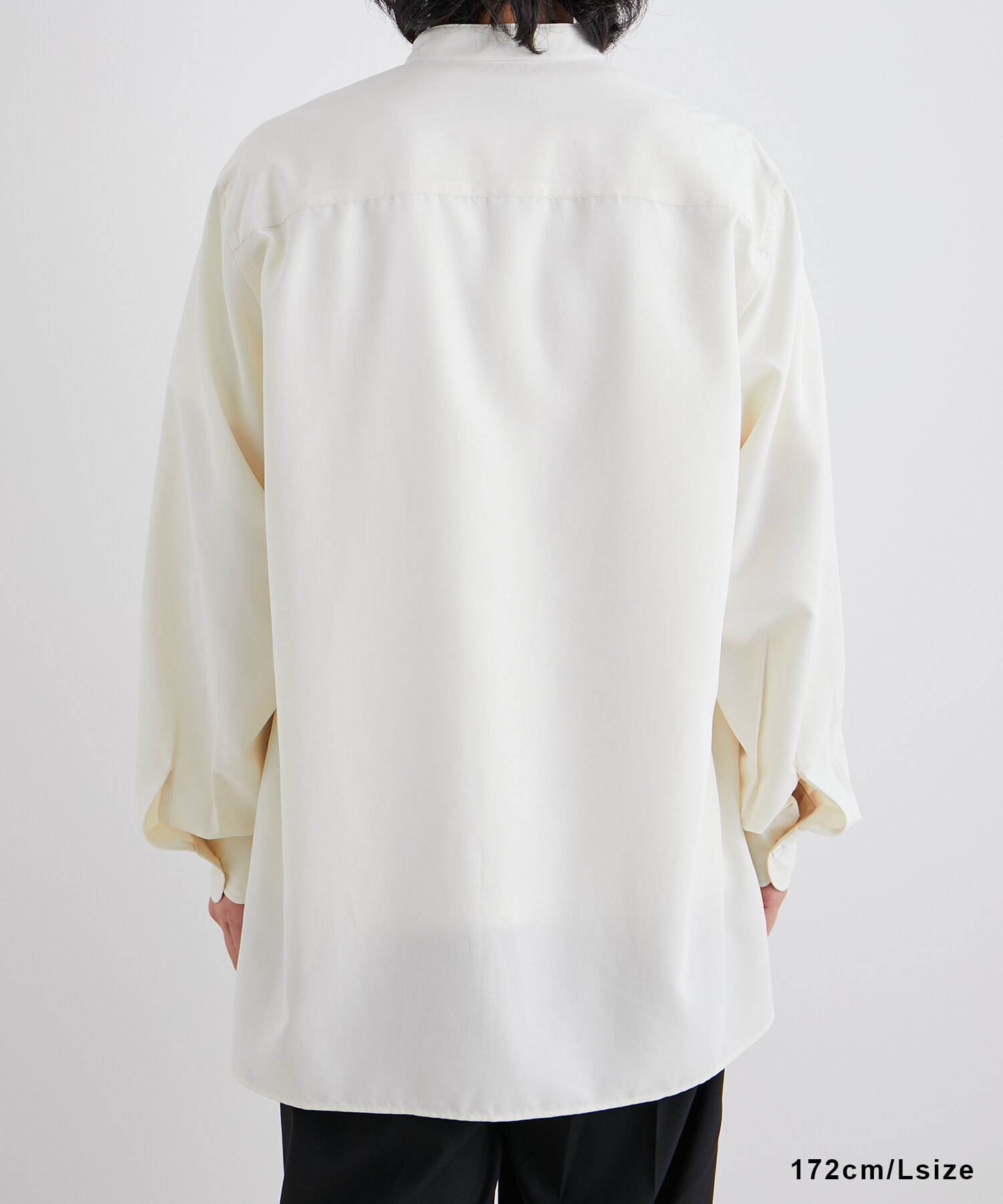 ADAM ET ROPE'「《定番》レーヨンスエード バンドカラーシャツ / ユニセックス」|シャツ・ブラウス|