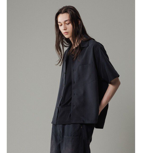 ADAM ET ROPE'「リラックス ドレープ レーヨン オープンカラーシャツ  / ロングシーズン着用可能」|シャツ・ブラウス|