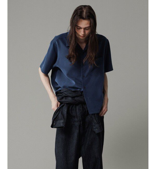 ADAM ET ROPE'「リラックス ドレープ レーヨン オープンカラーシャツ  / ロングシーズン着用可能」|シャツ・ブラウス|