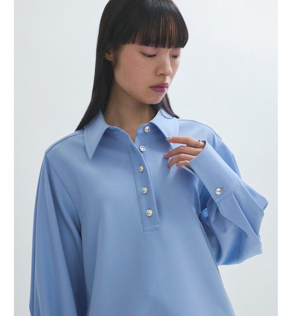 ADAM ET ROPE'「【サステナブル】スキッパーシャツ」|シャツ・ブラウス|サックス