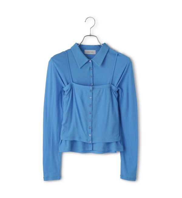 ADAM ET ROPE'「ベアキャミコンビカットソーカーディガン」|カーディガン|