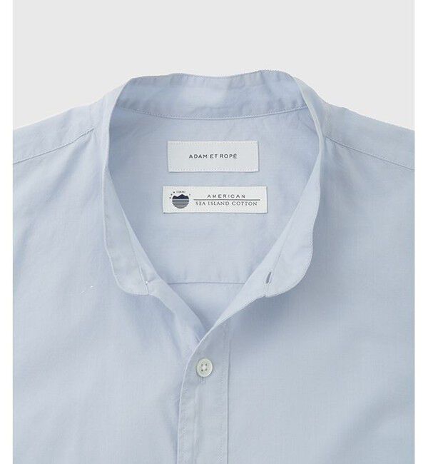 ADAM ET ROPE'「【Sea Island Cotton】バンドカラー シャツ」|シャツ・ブラウス|