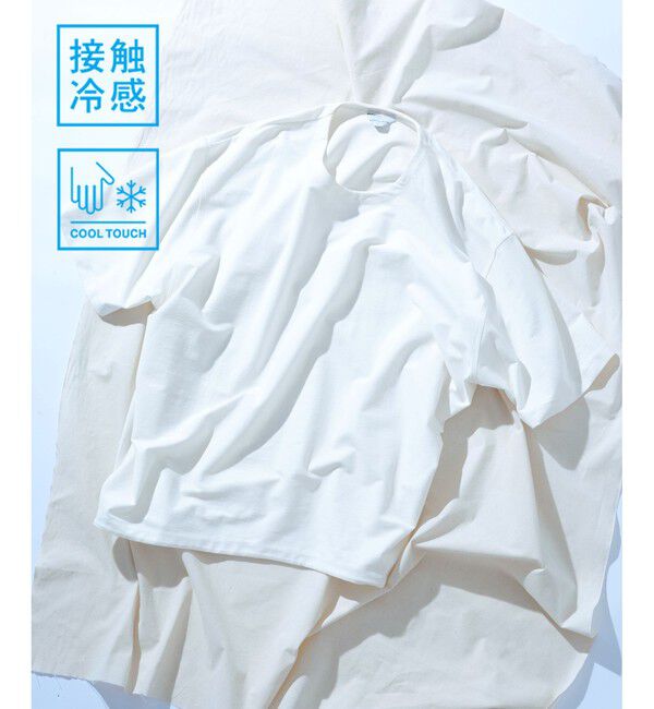 ADAM ET ROPE'「接触冷感【MINUS】オーバーサイズ Tシャツ」|Tシャツ・カットソー|ホワイト(10)