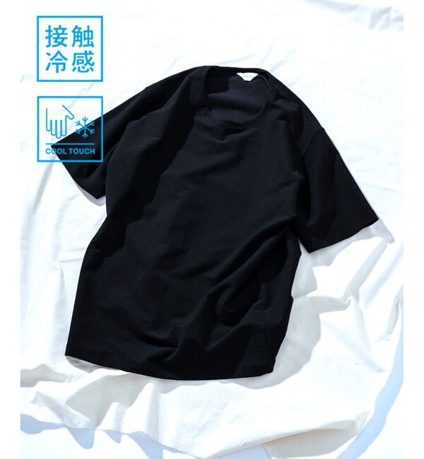 ADAM ET ROPE'「接触冷感【MINUS】スタンダード Tシャツ」|Tシャツ・カットソー|ブラック(01)