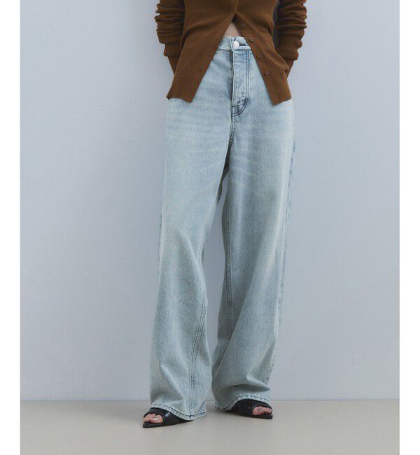 ADAM ET ROPE'「【WEB限定】ワイドストレートデニムパンツ」|デニム|