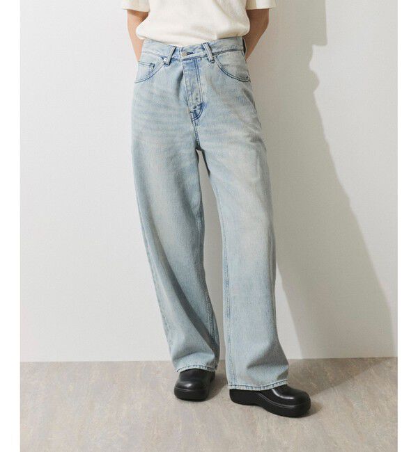 ADAM ET ROPE'「【WEB限定】ワイドストレートデニムパンツ」|デニム|