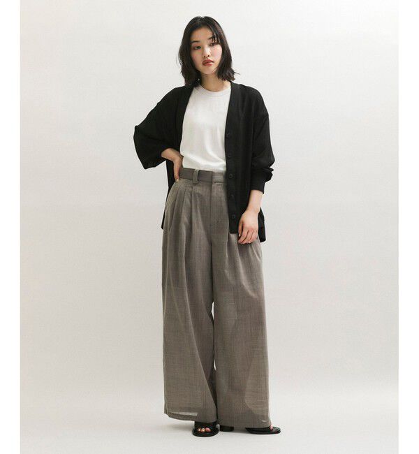 ADAM ET ROPE'「【サステナブル】サテンTブラウス」|シャツ・ブラウス|