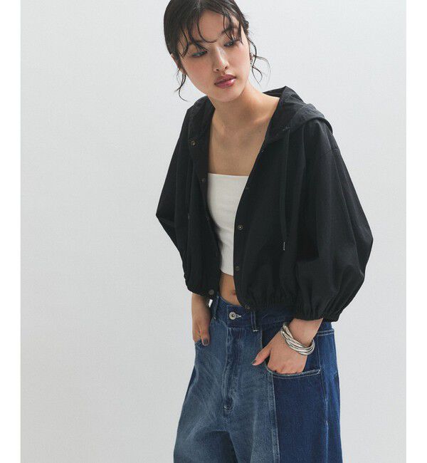 ADAM ET ROPE'「【サステナブル】・【撥水】リップストップフーディブルゾン」|シャツ・ブラウス|