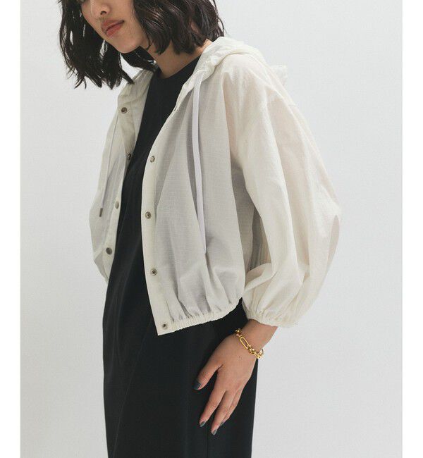 ADAM ET ROPE'「【サステナブル】・【撥水】リップストップフーディブルゾン」|シャツ・ブラウス|