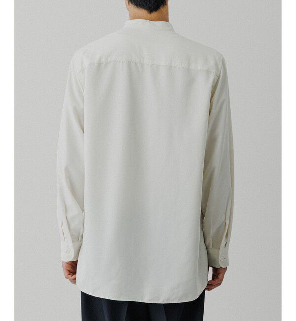 ADAM ET ROPE'「スエードタッチ レーヨン バンドカラーシャツ」|シャツ・ブラウス|