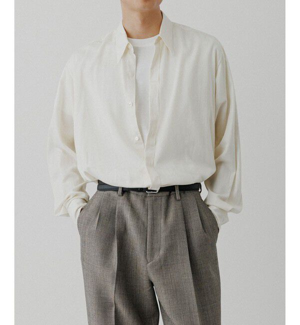 ADAM ET ROPE'「ソフト コットン ドレープ シャツ」|シャツ・ブラウス|