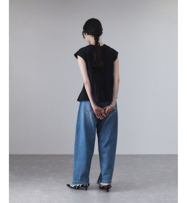 ADAM ET ROPE'「【サステナブル】タックフレアジレブラウス」|シャツ・ブラウス|