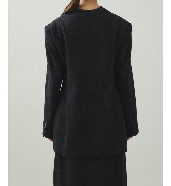 ADAM ET ROPE'「【EMOELLE】ウールコットンジャケットライクブラウス」|シャツ・ブラウス|