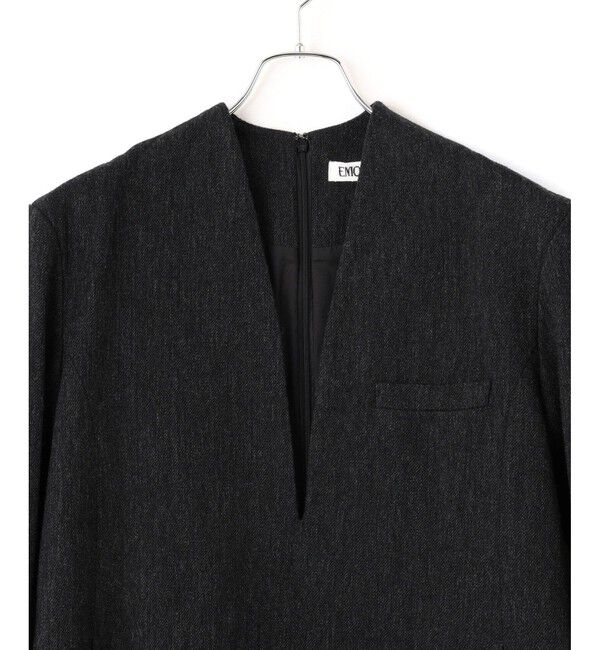 ADAM ET ROPE'「【EMOELLE】ウールコットンジャケットライクブラウス」|シャツ・ブラウス|