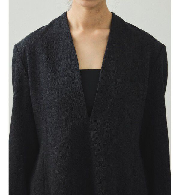 ADAM ET ROPE'「【EMOELLE】ウールコットンジャケットライクブラウス」|シャツ・ブラウス|