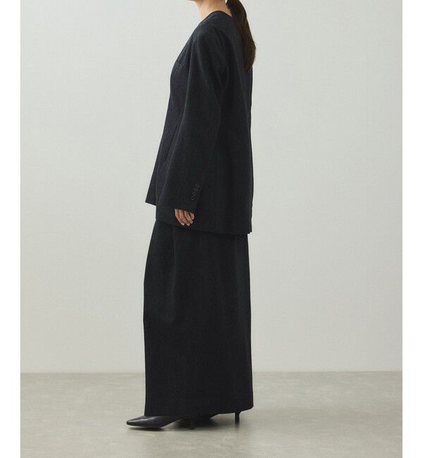 ADAM ET ROPE'「【EMOELLE】ウールコットンジャケットライクブラウス」|シャツ・ブラウス|