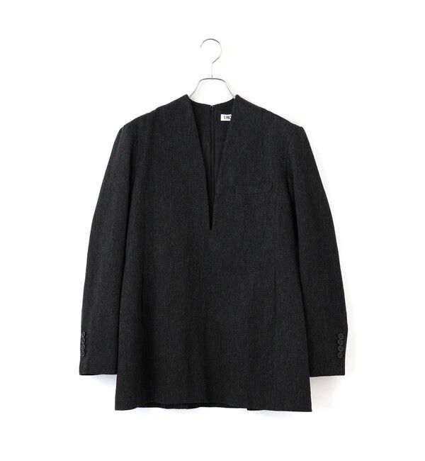 ADAM ET ROPE'「【EMOELLE】ウールコットンジャケットライクブラウス」|シャツ・ブラウス|