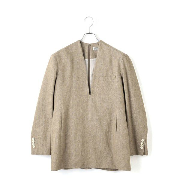 ADAM ET ROPE'「【EMOELLE】ウールコットンジャケットライクブラウス」|シャツ・ブラウス|