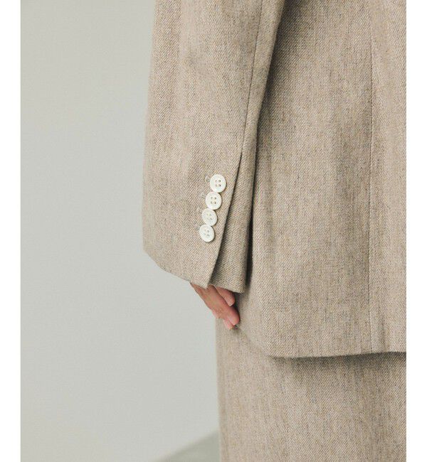 ADAM ET ROPE'「【EMOELLE】ウールコットンジャケットライクブラウス」|シャツ・ブラウス|