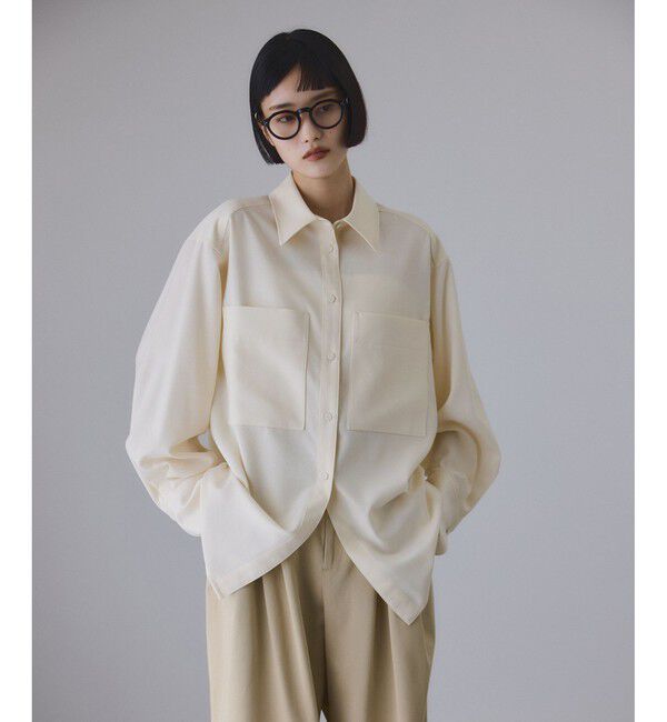ADAM ET ROPE'「ダブルポケットウールシャツ」|シャツ・ブラウス|