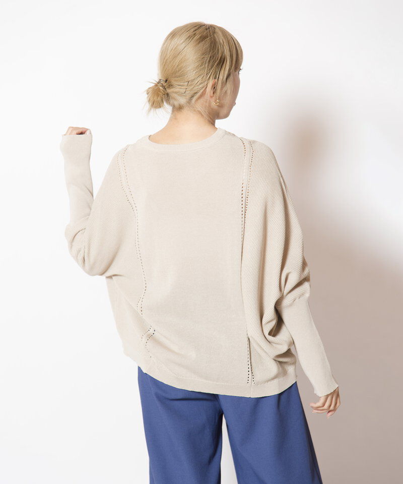  「切替ドルマンニットプルオーバー」|ニット・セーター|