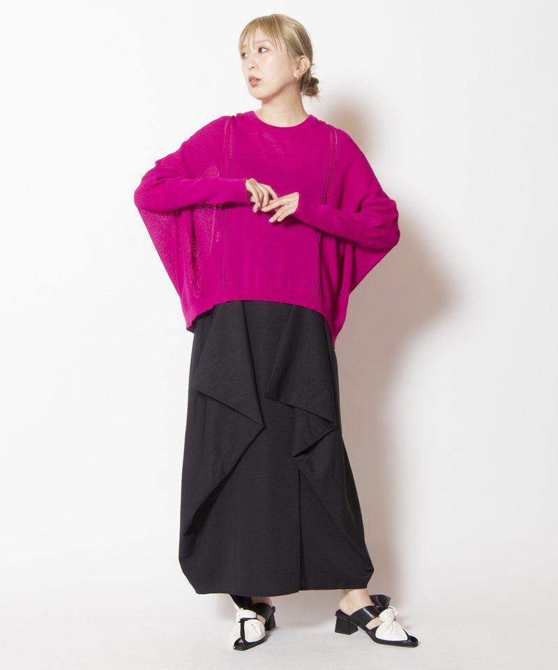  「切替ドルマンニットプルオーバー」|ニット・セーター|