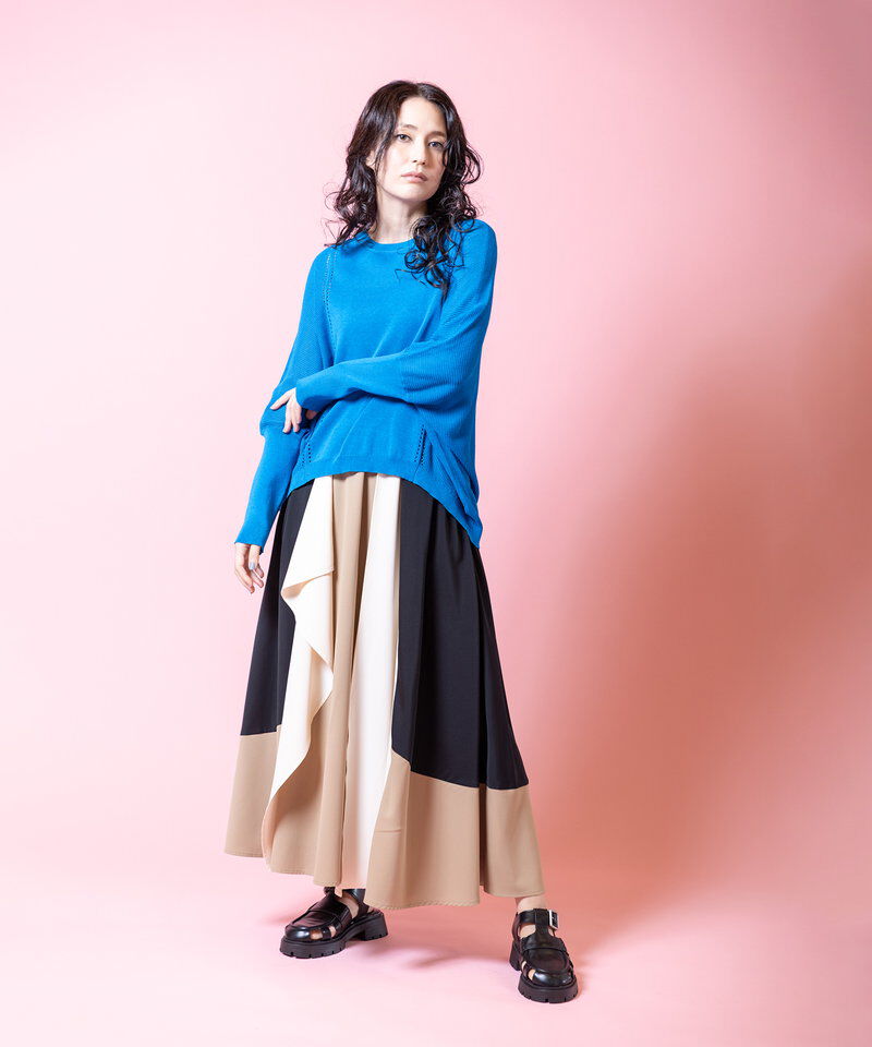  「切替ドルマンニットプルオーバー」|ニット・セーター|