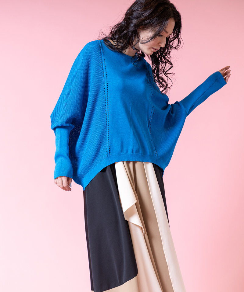 「切替ドルマンニットプルオーバー」|ニット・セーター|