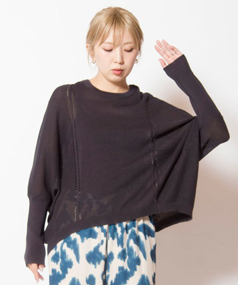  「切替ドルマンニットプルオーバー」|ニット・セーター|CHARCOAL