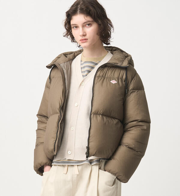 DANTON「DANTON | ナイロンリップストップ ダウンフードジャケット WOMEN」|ダウン|