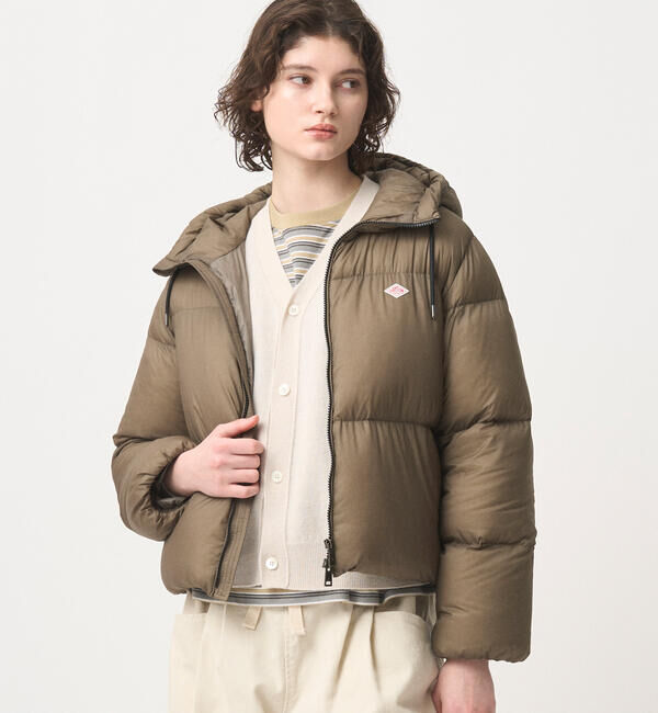 DANTON「DANTON | ナイロンリップストップ ダウンフードジャケット WOMEN」|ダウン|