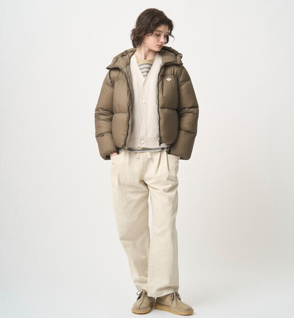 DANTON「DANTON | ナイロンリップストップ ダウンフードジャケット WOMEN」|ダウン|