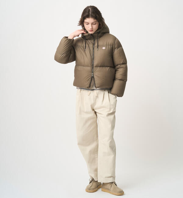 DANTON「DANTON | ナイロンリップストップ ダウンフードジャケット WOMEN」|ダウン|