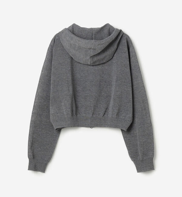 LE GLAZIK「LE GLAZIK | シアーニット ジップパーカー WOMEN」|ニット・セーター|