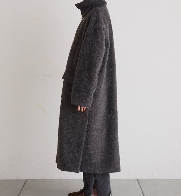  「【着映えコート/ウール混】シャギーロングコート」|その他|