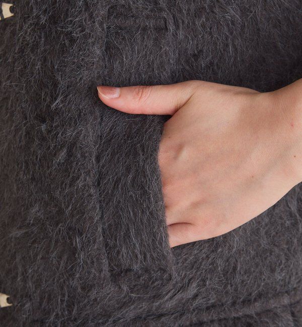  「【着映えコート/ウール混】シャギーロングコート」|その他|